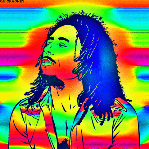 Bob Marley Smoke GIF by PEEKASSO