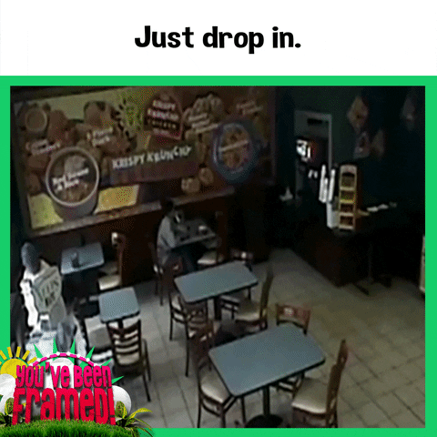 drop in bon appetit GIF by You've Been Framed!