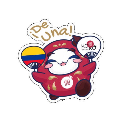 De Una Colombia Sticker by KOKO JAPAN