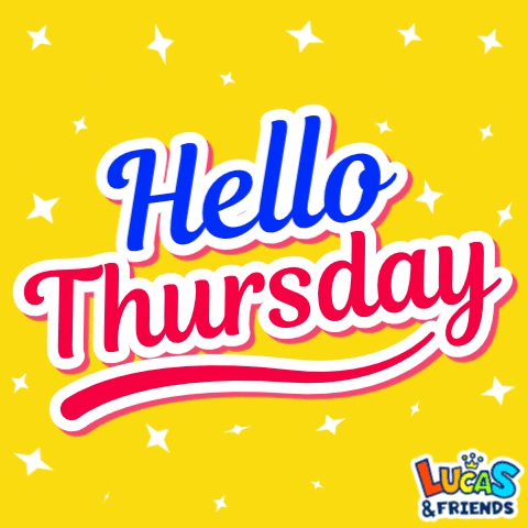 Thursday Hello GIF by Lucas and Friends by RV AppStudios