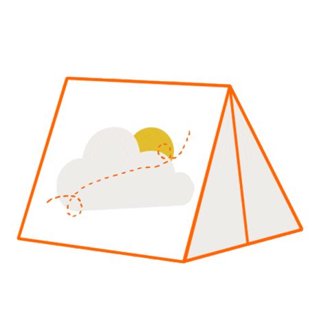Tent Camping Sticker by Bustle