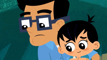 father and child GIF by Go Away Unicorn