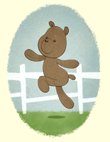 Skipping Teddy Bear GIF