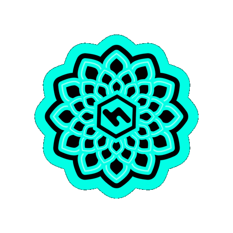 Neon Mandala Sticker by HoneyGrove