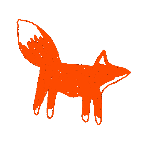 Fox Orange Sticker by MarionMenardi