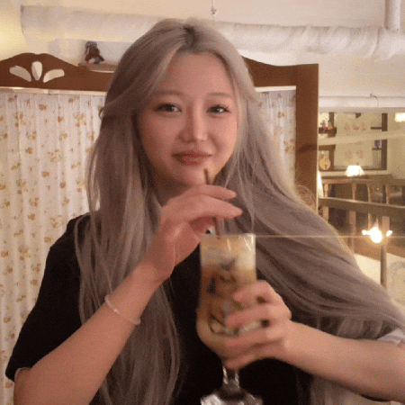 Sipping Cute Girl GIF