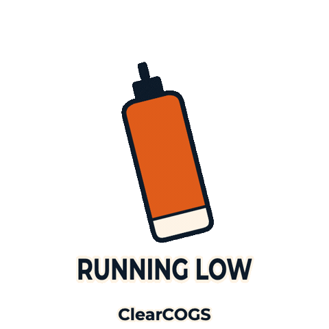 Warning Food Service Sticker by ClearCOGS