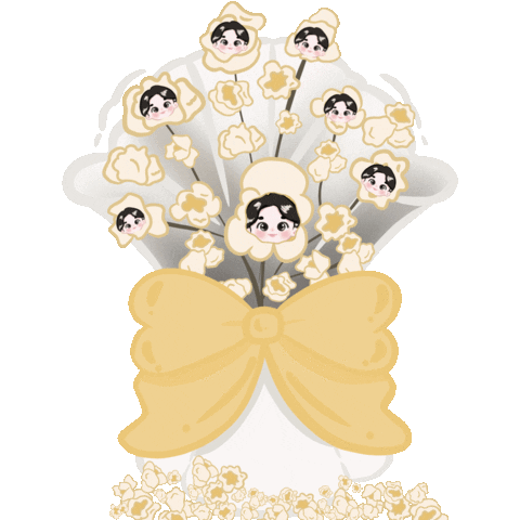Flower Popcorn Sticker