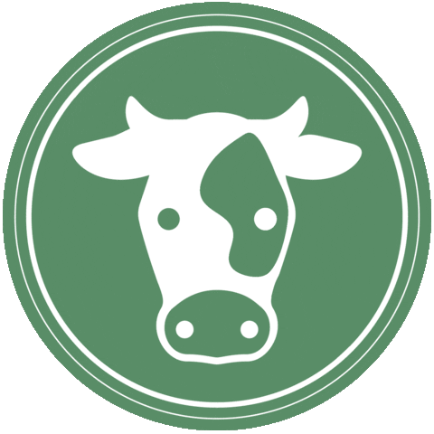 Vegan Cow Sticker by Melt Organic