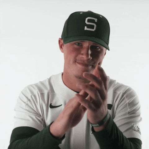 Home Run Slow Clap GIF by Michigan State Athletics