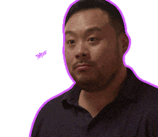David Chang Shrug Sticker by Ugly Delicious