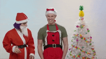 holiday party santa dance GIF by evite