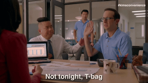 T-Bag Cbc GIF by Kim's Convenience - Find & Share on GIPHY