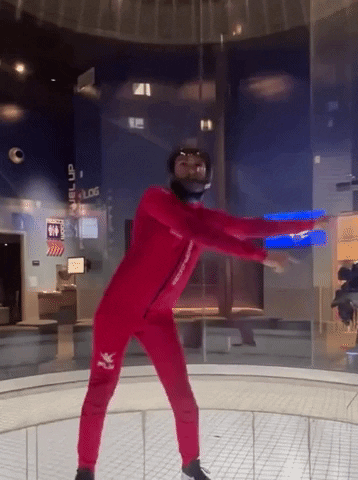 Wind Tunnel Floss GIF by iFLY
