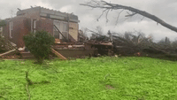 Residential Property Damaged in Greensboro, Alabama, During Tornado-Warned Storm