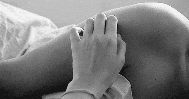 touching black and white GIF