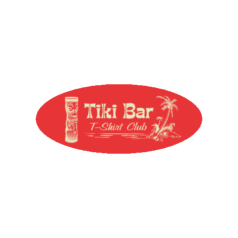 Tiki Bar T-Shirt Club Sticker