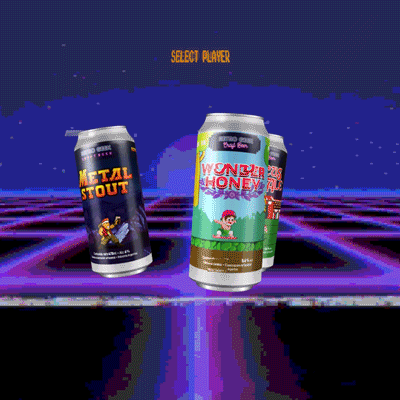 cervezaretro beer vintage arcade video game GIF