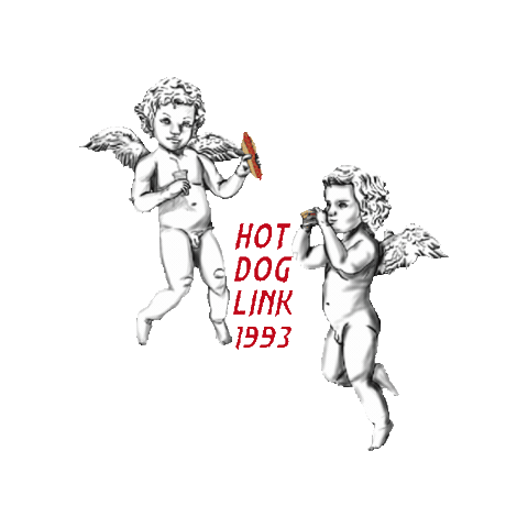 Hot Dog Angel Sticker