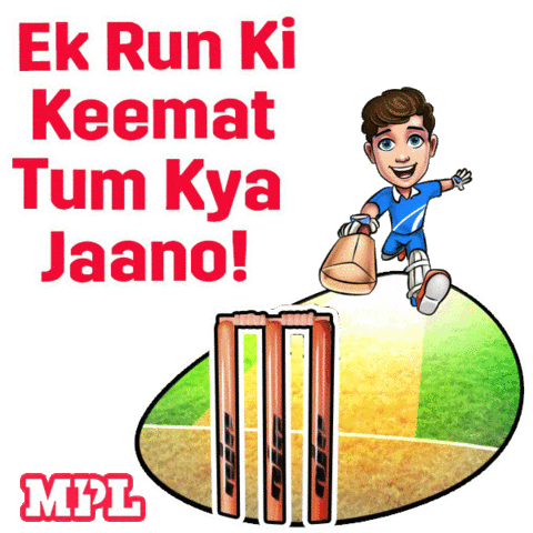 Run Cricket Sticker by Mobile Premier League