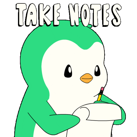 Penguin Observe Sticker by Abster