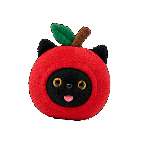 Cat Apple Sticker by comfortseoul