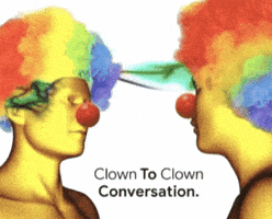 Clown Conversation GIF
