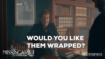 Wrap It Up Christmas GIF by MASTERPIECE | PBS