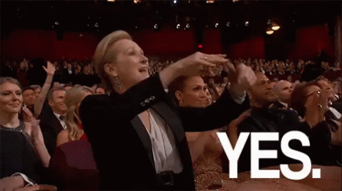 Meryl Streep Yes GIF by MOODMAN - Find & Share on GIPHY