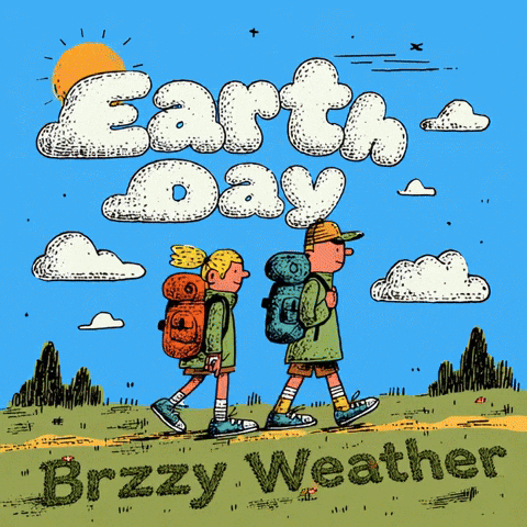 Hiking Earth Day GIF by Brzzy