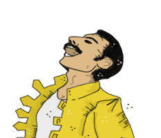 80S Rock Sticker by Teatro Sánchez Aguilar