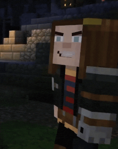 Minecraft Story Mode Grin GIF