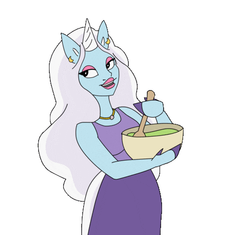 Mis Cooking Sticker by Glow The Unicorn