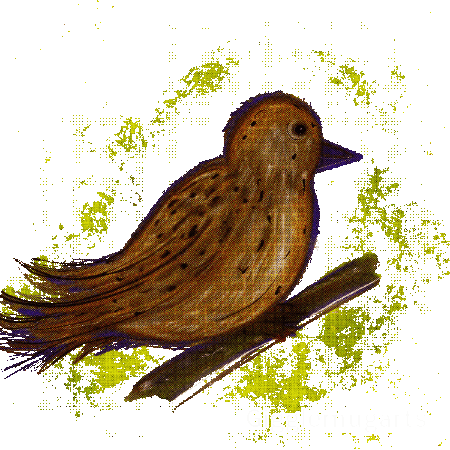 Bird Singing Sticker