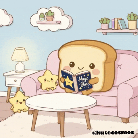 Book Read GIF by KuteCosmos | Home of Fruffy and 12 Kute Signs