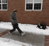 people falling on ice gif