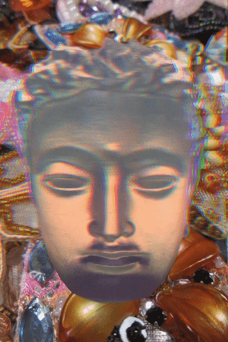 patternbase rainbow glitch face psychedelic GIF
