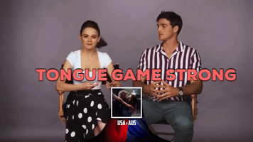 the kissing booth tongue GIF
