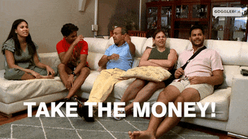 Take The Money GIF by Gogglebox Australia