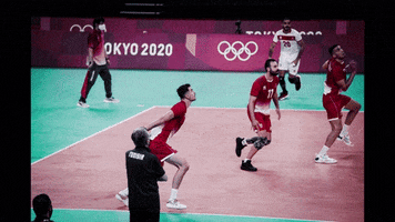 Jumping Lets Go GIF by Volleyball World