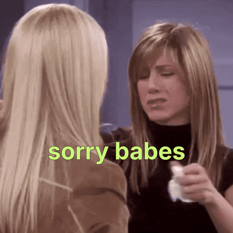 Sorry Friends GIF by omhucph