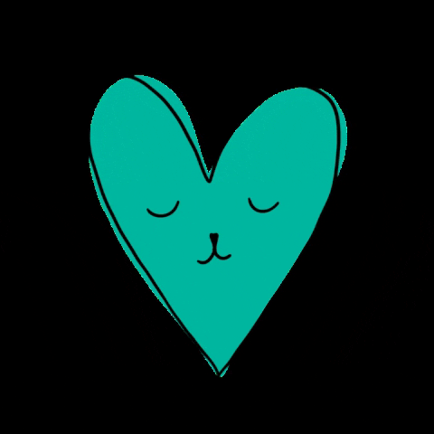 mkriak love heart blue green GIF