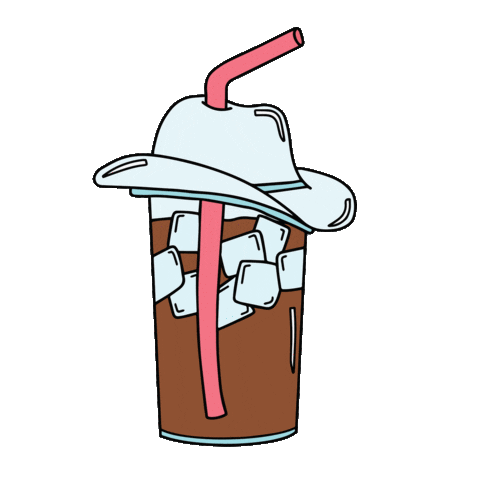 Iced Coffee Sticker by Old Sole Designs