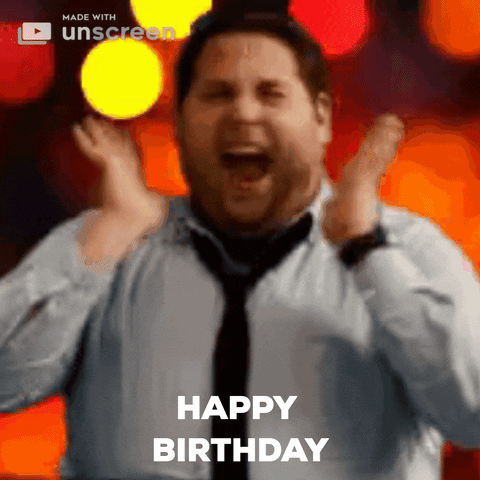 Excited Happy Birthday GIF by Unscreen