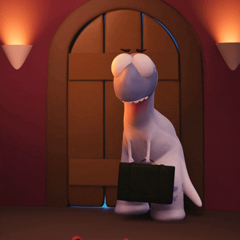 Tired Coming Home GIF by Claynosaurz