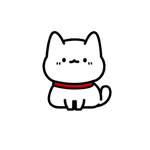 I Am Broke White Cat Sticker by Lord Tofu Animation