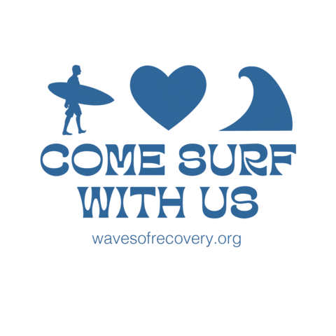 Waves of Recovery Sticker