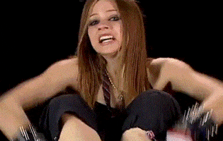 excited avril lavigne GIF