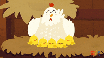 Sleep Chicken GIF by Super Simple Sleep Chicken GIF by Super Simple