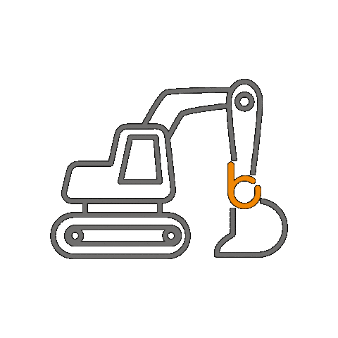 Baustelle Excavator Sticker by pkb-consulting